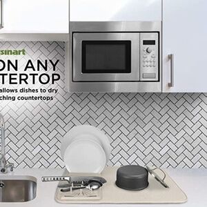 CUISINART Dish Drying Mat with 6 Slot Ivory